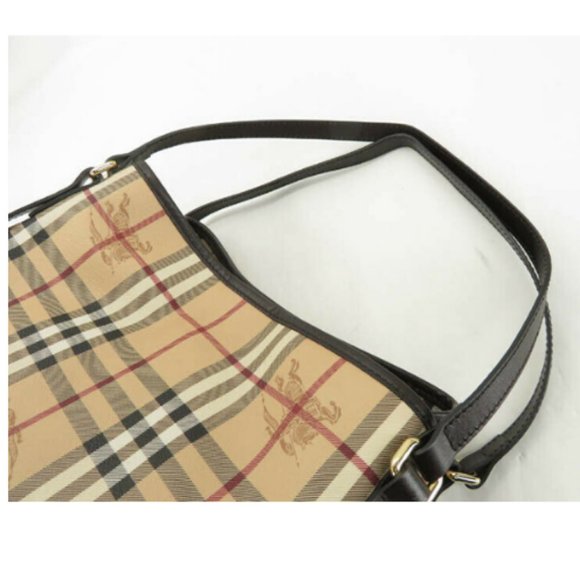 AUTH BURBERRY HAYMARKET CHECK CANTERBURY TOTE BAG - Picture 8 of 16